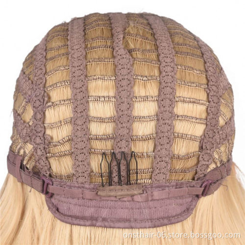 MYZYR own brand, cheap heat-resistant high-quality synthetic wig, 24 inch gold synthetic wig synthetic wig supplier